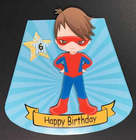 Super Hero No 6 Wobble Card Boy Age 3-8 by Hazel Pepper