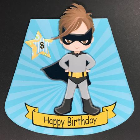 Super Hero No 7 Wobble Card Boy Age 3-8 by Hazel Pepper