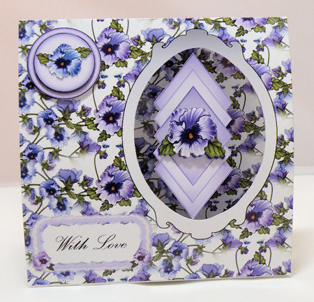 Pansies 2 Tent Card Kit by Hazel Pepper