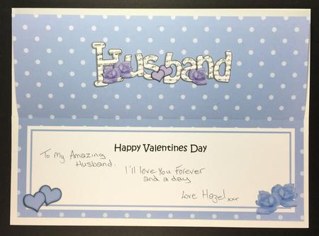 Lge Dl Valentine Husband Hearts & Roses Insert by Hazel Pepper