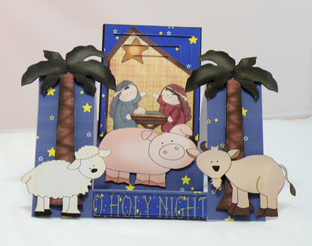 Christmas Holy Night Decoupage Stepper card Kit by Hazel Pepper