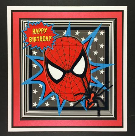 Spider Web Mask with Spider and Stars Pyramids by Hazel Pepper