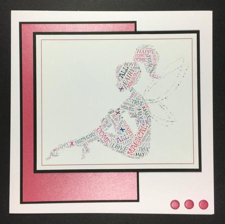 Happy Birthday Sitting Fairy Word Art by Hazel Pepper