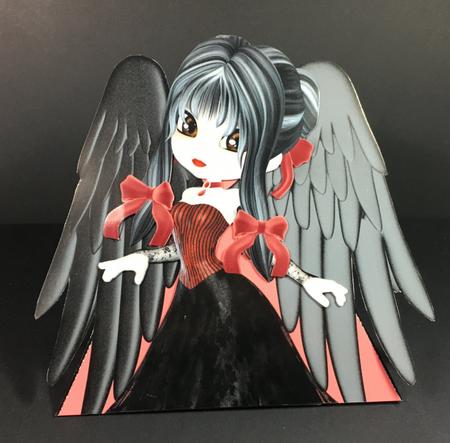 Sweet Gothic Angel 3D Stand Up Pyramid Card Kit 2 by Hazel Pepper