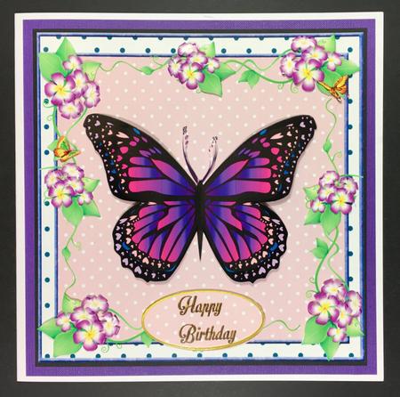 Polka Dot & Butterfly Birthday Card 2 by Hazel Pepper