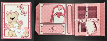 3D Livvy Bear's Letter Gift Box Card Kit with 3D Decoupage by Hazel Pepper
