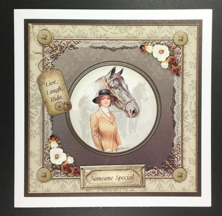Vintage Horse 7x7 Card Front 2 by Hazel Pepper