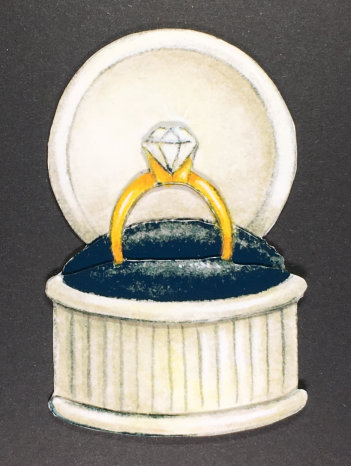 Engagment Ring Shaped Card by Hazel Pepper