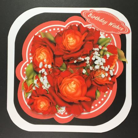 Lovely Roses on a Quadrefoil Frame  by Hazel Pepper