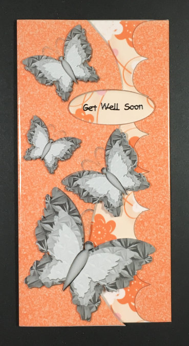 Butterflies Letter Fold Card 8 by Hazel Pepper