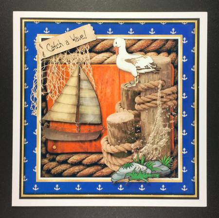Catch a Wave! Card Topper by Hazel Pepper