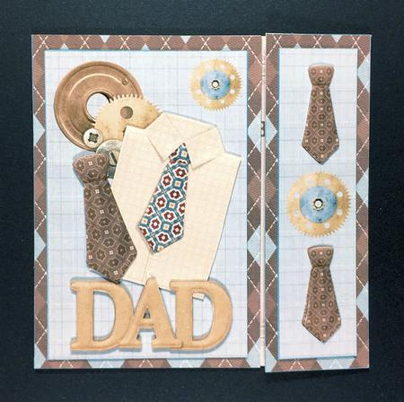 Dad or Grandad Birthday or Father's Day Offset Gatefold Card by Hazel Pepper