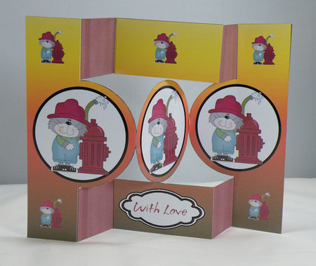 Fire Station Kitty Circle Pop Out by Hazel Pepper