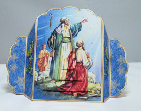 Christmas Shepherds - 4 Fold Card with Fitted Stacker by Hazel Pepper