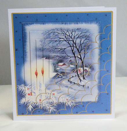 Candle in the Snow Pyramid Faux Shell Corner Stacker by Hazel Pepper