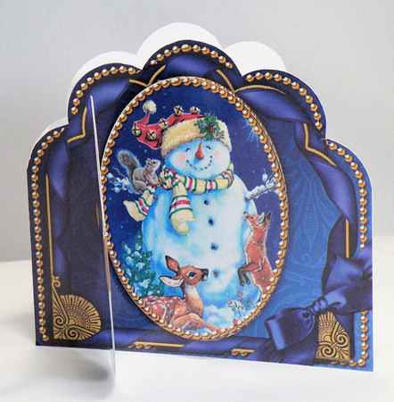 Snowman Ornate Scalloped Picture and Locket by Hazel Pepper