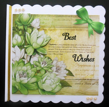 Lily Floral Spray Paper Green by Hazel Sumner
