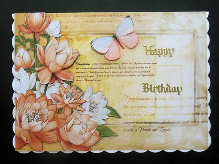 Lily Floral Spray Paper Light Peach by Hazel Sumner