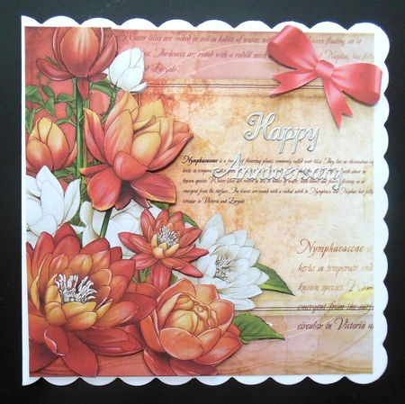 Lily Floral Spray Paper Red by Hazel Sumner