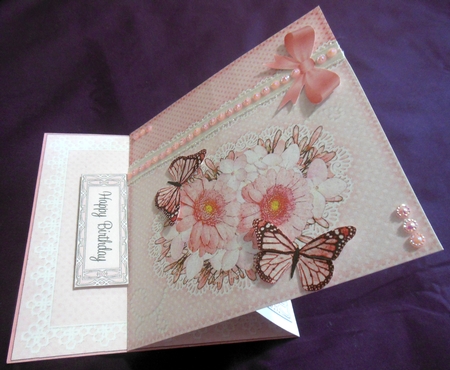 3D Easel Card Mini Kit - A Touch of Elegance - Flowers, Lace, Butterflies & Pearls by Hazel Sumner