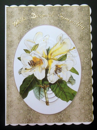 Beautiful White Lillys  in Pyramid  by Hazel Sumner