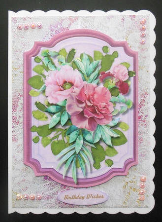 Beautiful Mauve Rose Topper, With Vers by Hazel Sumner