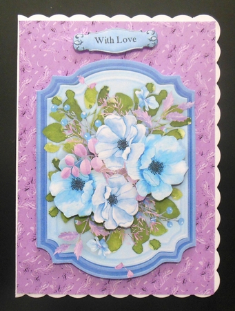 Blue Fusion Rose Topper, With Verse by Hazel Sumner