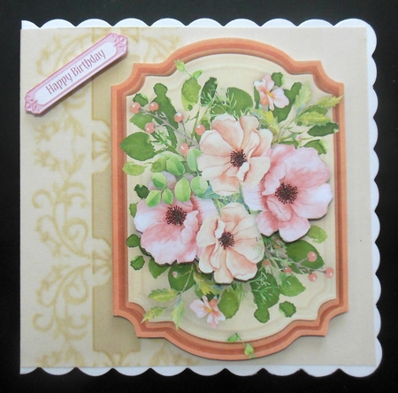 Blush  Rose Topper, With Verse by Hazel Sumner