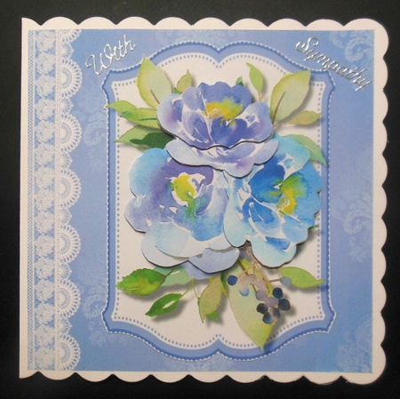 Blue Roses and Berrys  by Hazel Sumner