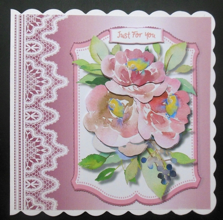 Pink Roses and Berrys  by Hazel Sumner