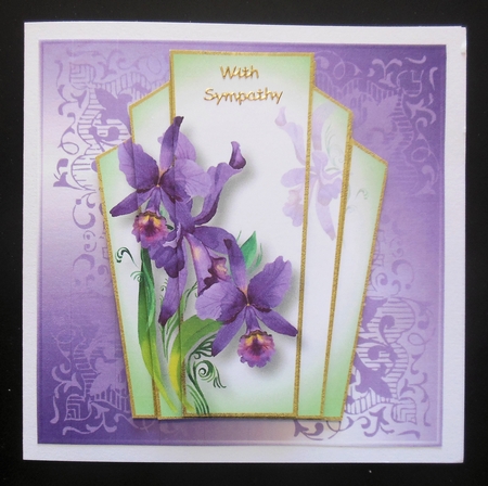 Art Deco Watercolour Stacker - Orchids by Hazel Sumner