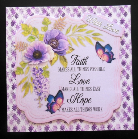 Beautiful Lilac Bracket Topper with Verse by Hazel Sumner