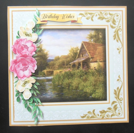 4, Beautiful Cottage Scene Card Fronts  by Hazel Sumner