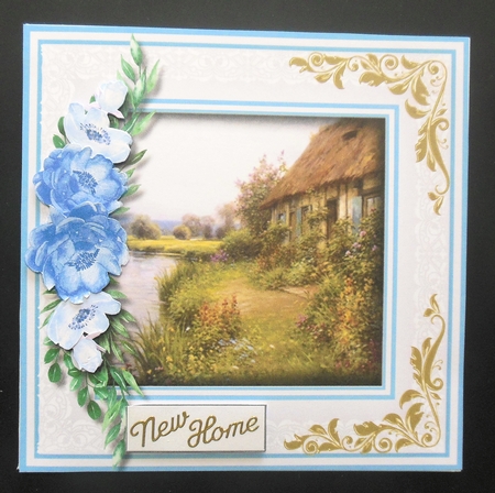 4, Beautiful Cottage Scene Card Fronts  by Hazel Sumner
