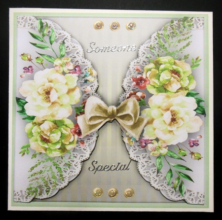 Beautiful Double Lace and Roses 4 by Hazel Sumner