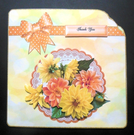 Dahlia scalloped corner card kit by Hazel Sumner