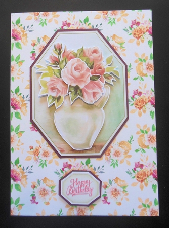 A4 Paper Fairy Garden 6 Peach/Green Watercolour Floral by Hazel Sumner