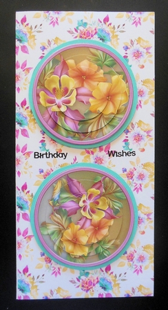 A4 Paper Fairy Garden 7 Lilac/Gold/Aqua Watercolour Floral by Hazel Sumner