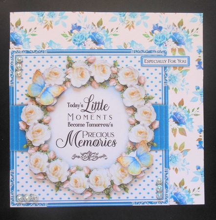 A4 Paper Fairy Garden 14 Turquoise/Lavender Watercolour Floral on White Background by Hazel Sumner