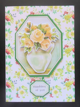 A4 Paper Fairy Garden 16 Lime Green Watercolour Floral on White Background by Hazel Sumner