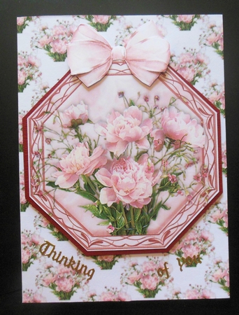 Pretty pink peonies backing paper (small) by Hazel Sumner