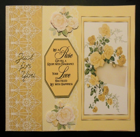Yellow roses card front (n)1 by Hazel Sumner