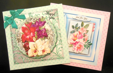 Lace Square A5 Backgrounds-Candy Floss by Hazel Sumner
