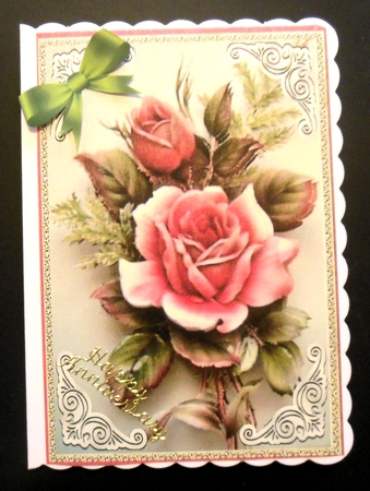 Lovely Pink Roses Folded Book by Hazel Sumner