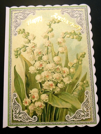 Lovely Vintage Lily Of The Valley Folded Book by Hazel Sumner