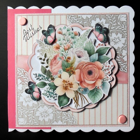 8x8 Mini Kit , Beautiful Scalloped  Rose Bouquet by Hazel Sumner