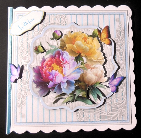 8x8  Mini Kit, Beautiful Pastel Peonies by Hazel Sumner