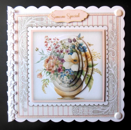 8x8 Mini Kit, Gorgeous Vase of Summer Flowers, Pyramid by Hazel Sumner