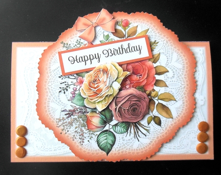 Birth Month June Roses & All Occasions 7 x 7 Shaped Cards  by Hazel Sumner