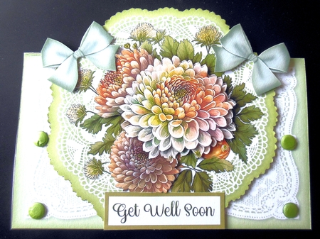 Birth Month November Chrysanthemums & All Occasions 7 x 7 Shaped Cards  by Hazel Sumner